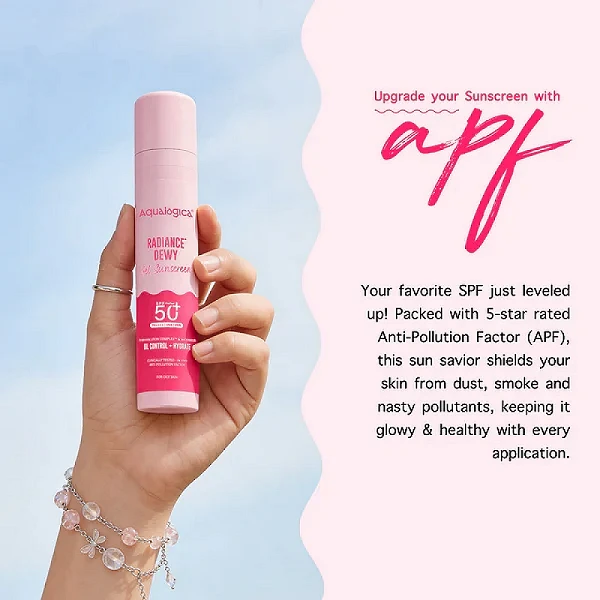 Aqualogica Radiance+ SPF 50+ Dewy Sunscreen 50g Indoor & Outdoor Protection